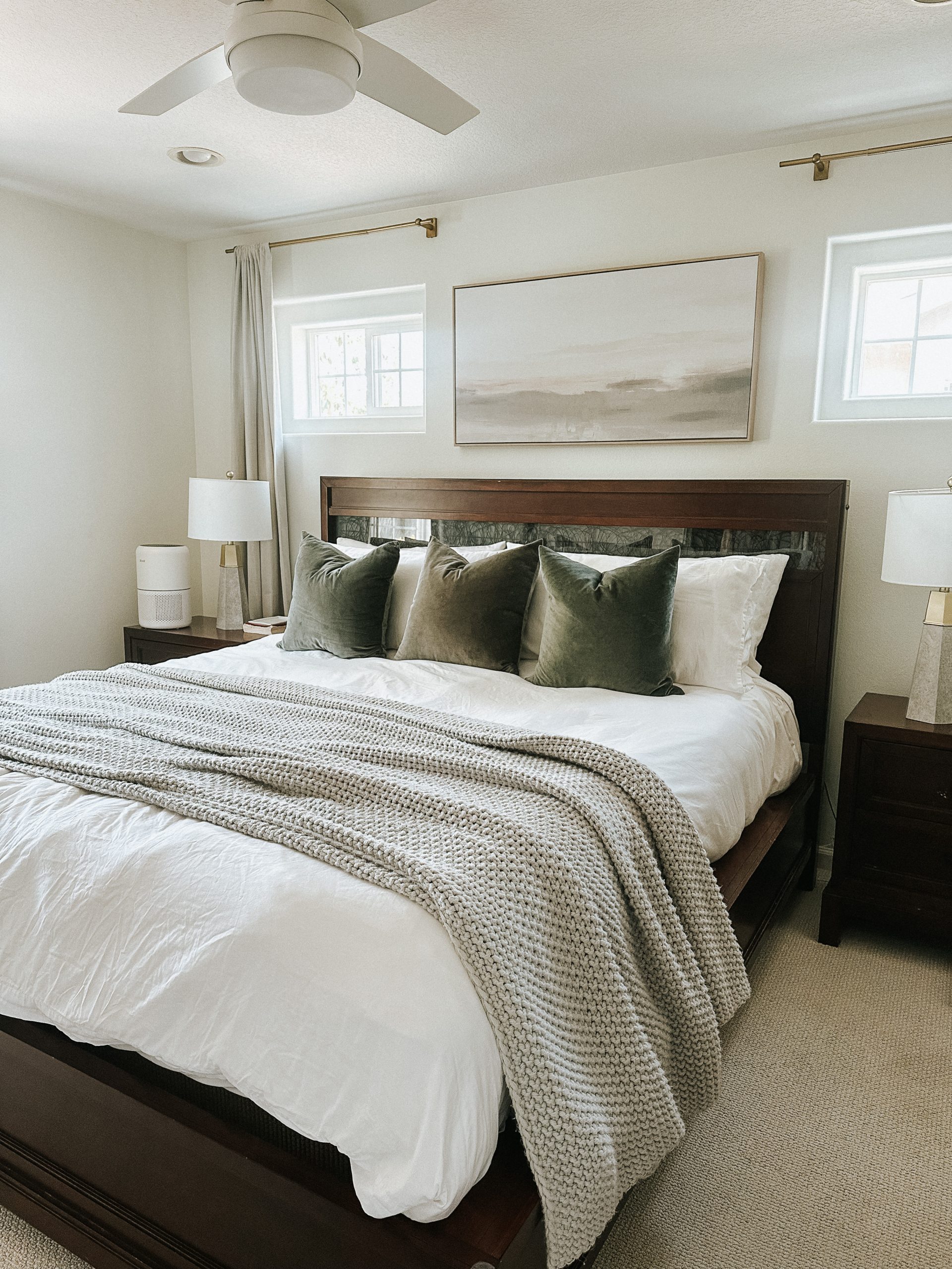 How to Layer Pillows on a King and Queen Bed - Dwell & Oak